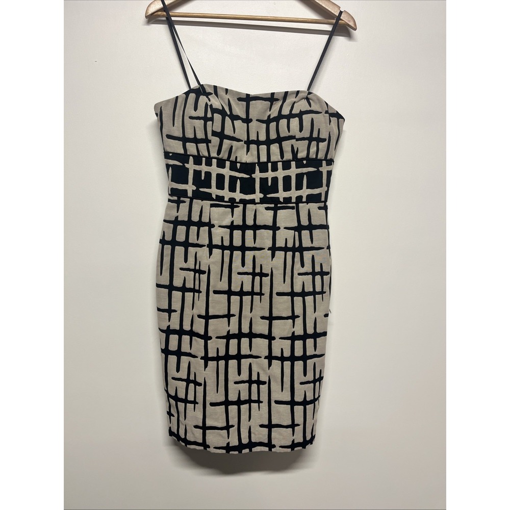 Max And Cleo Dress Women's‎ Size 10 Strapless Beige/Black Short